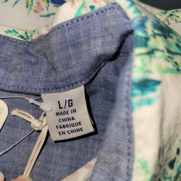 NWT Tommy Bahama - Bahama Village Woven Shirt ST325920 Cotton Continental Large - Picture 8 of 10